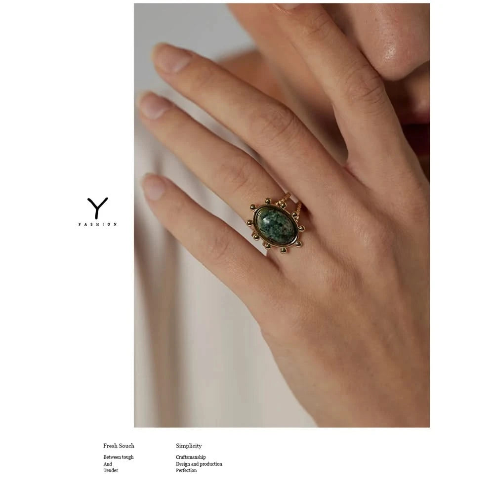 African Turquoise Stone Ring