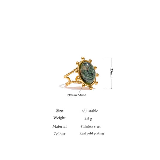 African Turquoise Stone Ring