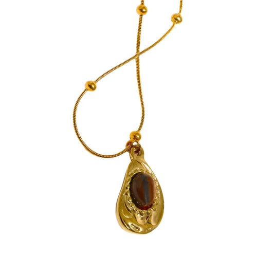 Agate or Tiger's Eye Necklace