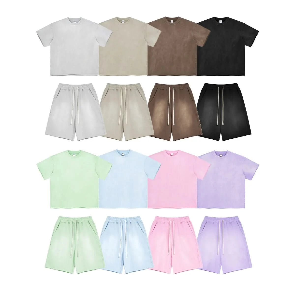 All colors of Oversized T-shirt with Matching Shorts