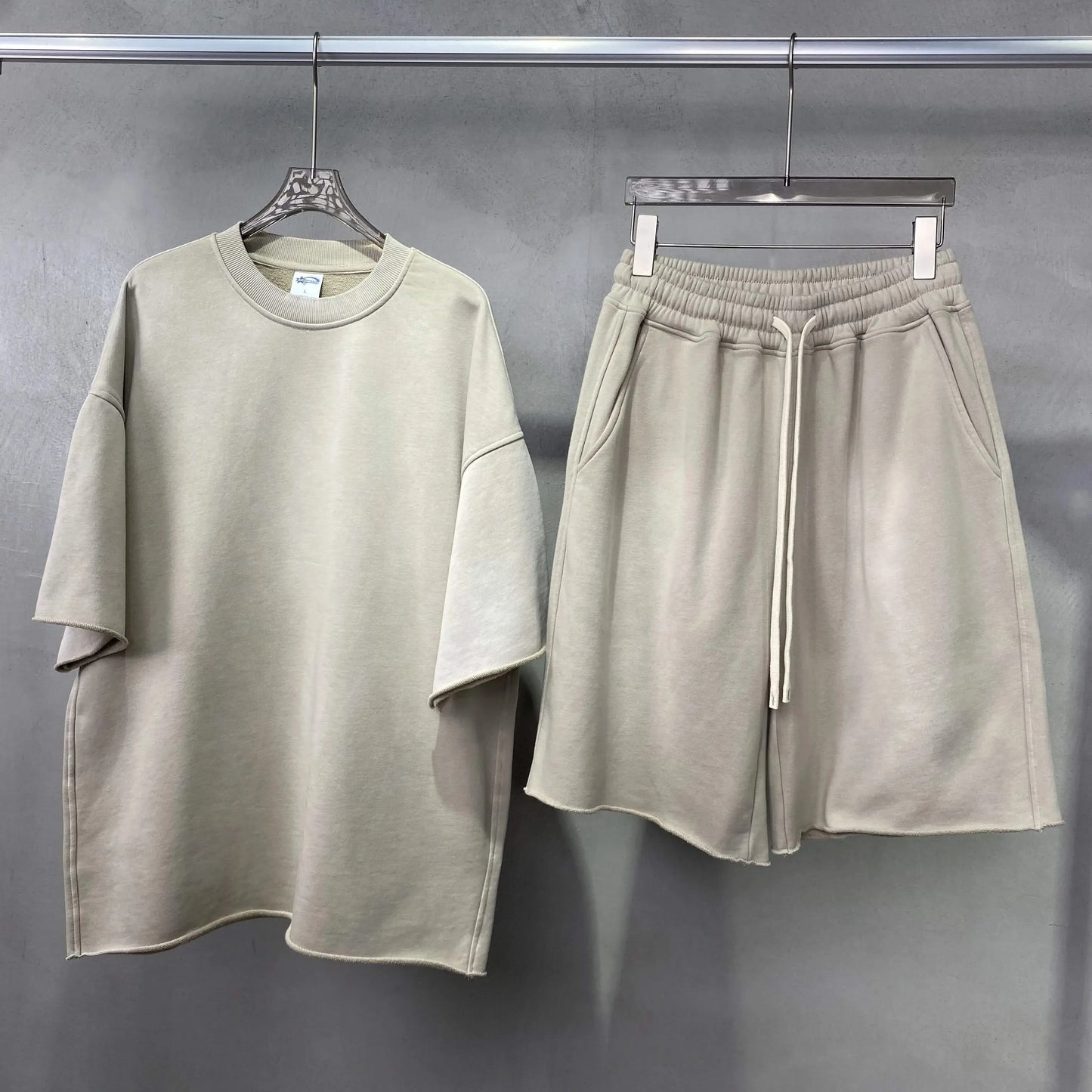 Apricot Oversized T-shirt with Matching Shorts