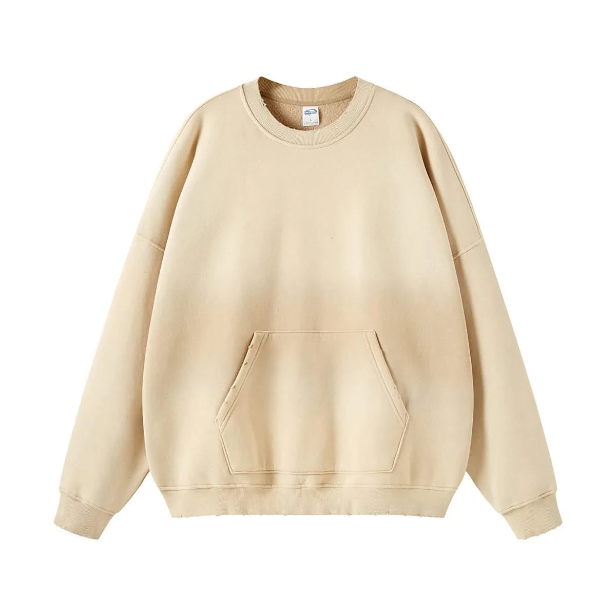 Ash Apricot Washed Out Crew Neck Sweatshirt