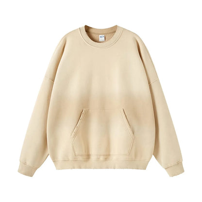 Ash Apricot Washed Out Crew Neck Sweatshirt