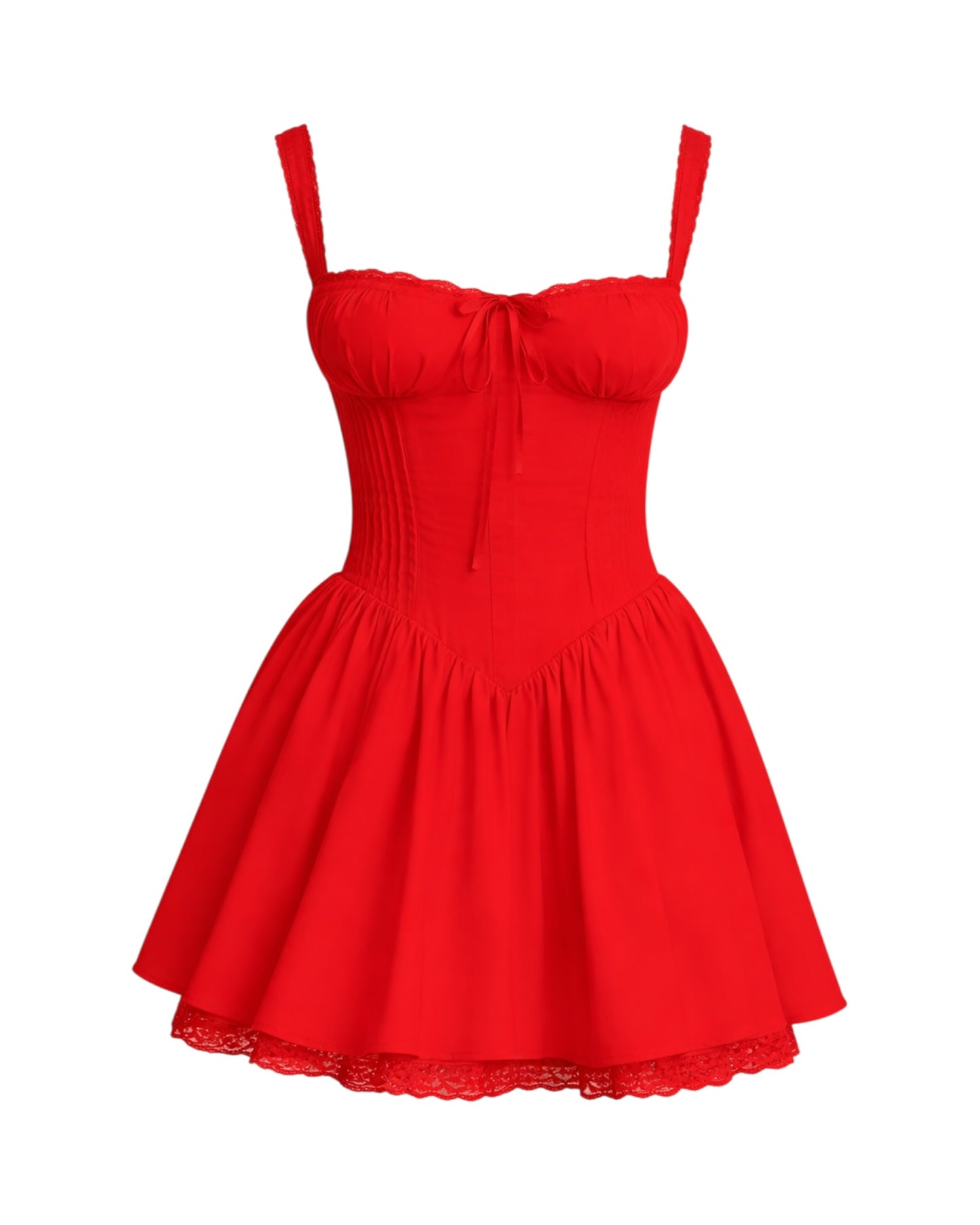 Minivestido de encaje con parches