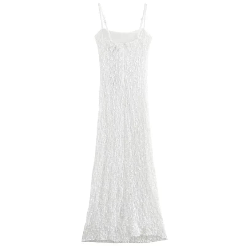 Back details of White Lace Slip Dress