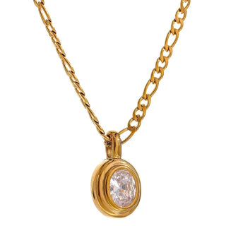 Bezel-Set Solitaire Pendant Necklace