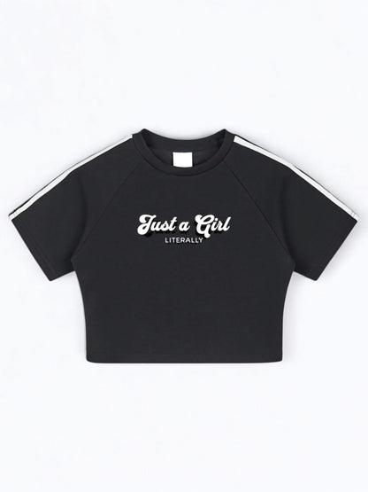 Black Performance Crop Top – Active Wear Style