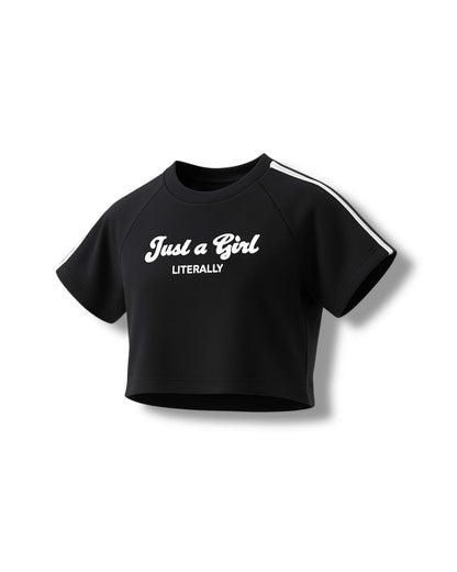 Black Performance Crop Top – Active Wear Style