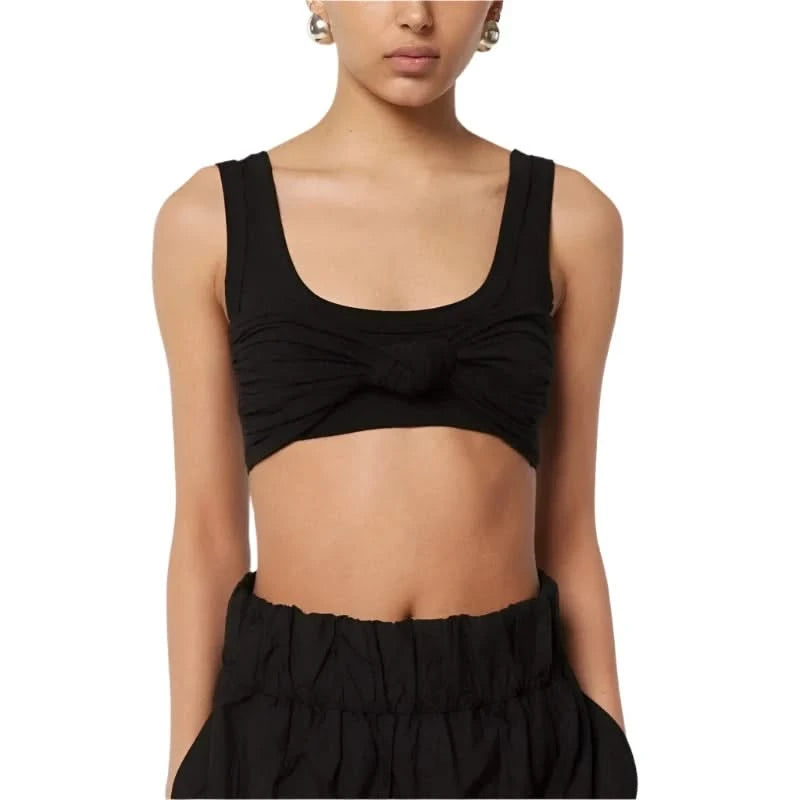 Black Square Neck Tank Tops