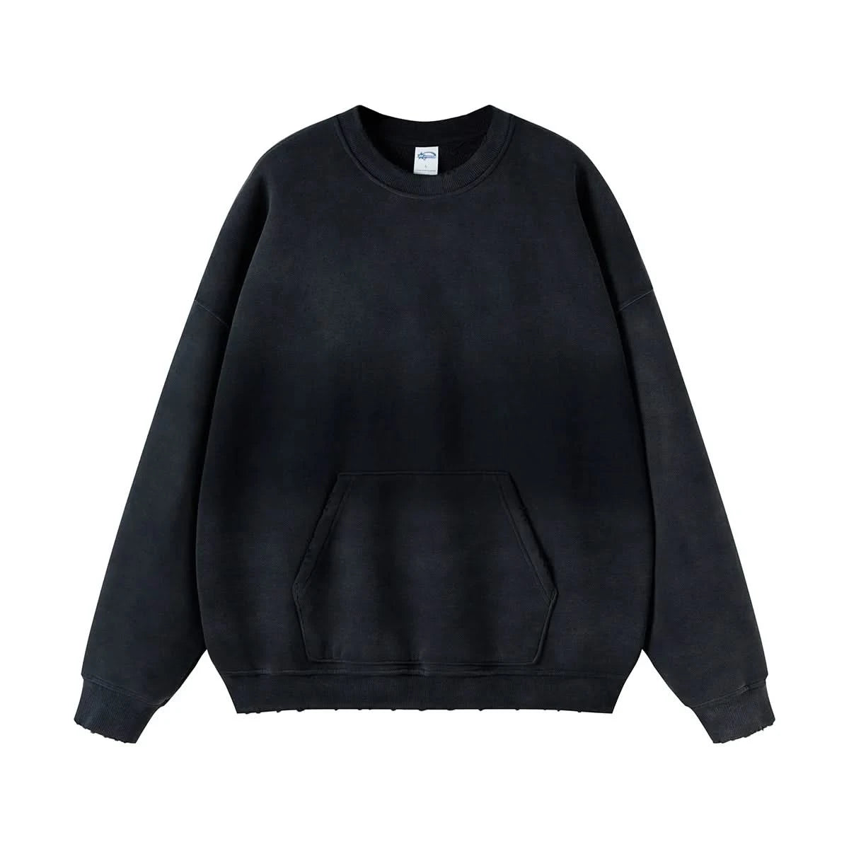 Black Washed Out Crew Neck Sweatshirt