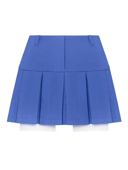 Blue Pleated Skirt