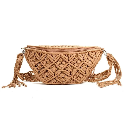 Boho Beach Crochet Waist Bag - Summer Style