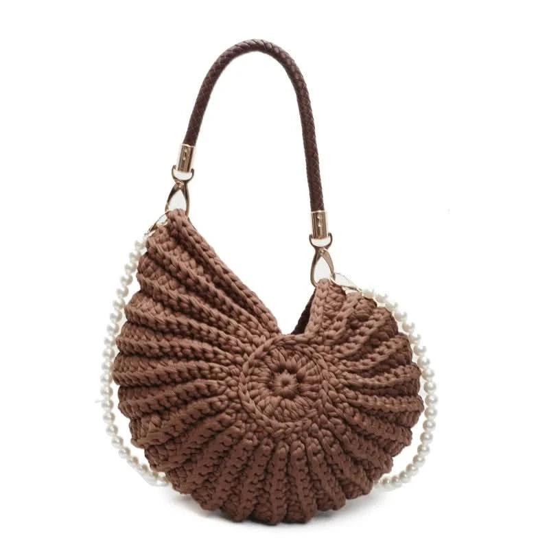 Brown Handmade Conch Crossbody Bag - Fashionable Shoulder Accessory