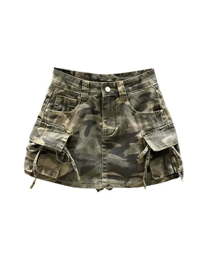 Camouflage Cargo Mini Skirt