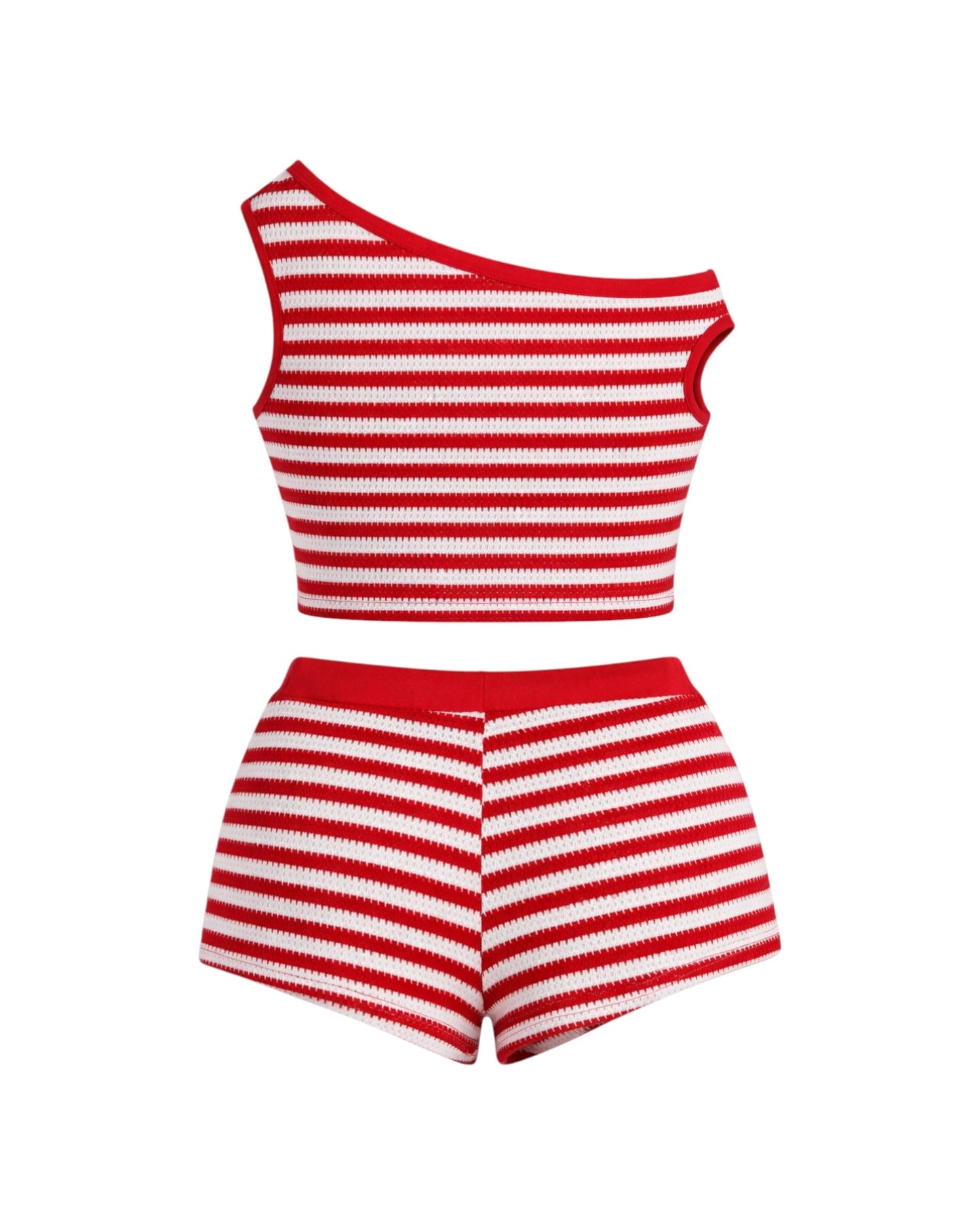 Knit off the Shoulder Striped Set