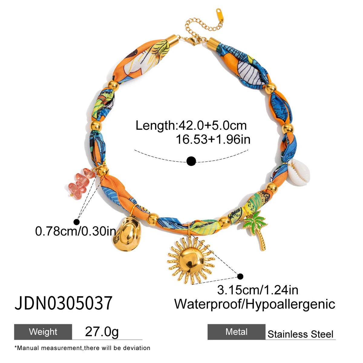 Chic Heart Sun Scarf Necklace for Women