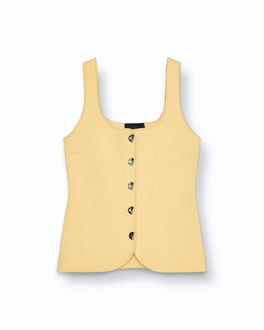 Chic Knitted Camis Top Yellow