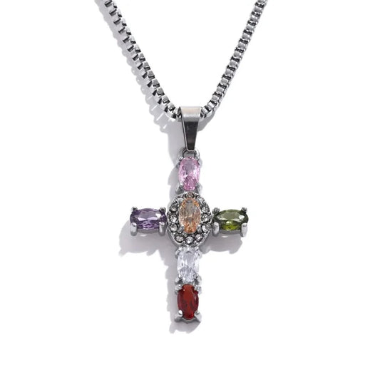 Cross Pendant Stainless Steel Necklace