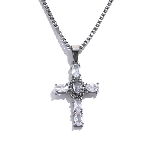 Cross Pendant Stainless Steel Necklace