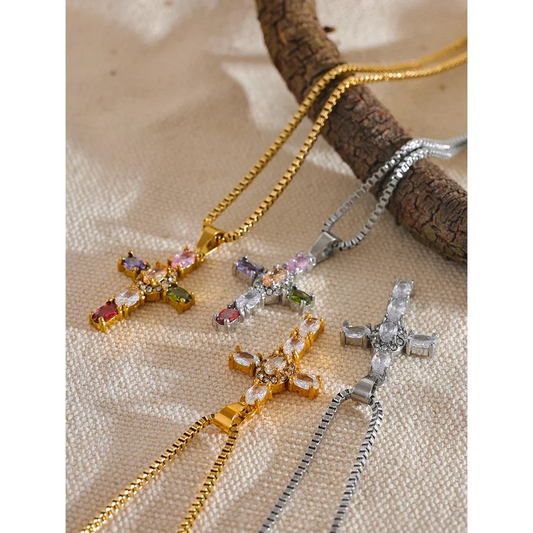 Cross Pendant Stainless Steel Necklace