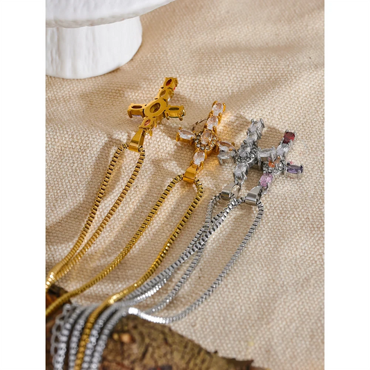 Cross Pendant Stainless Steel Necklace
