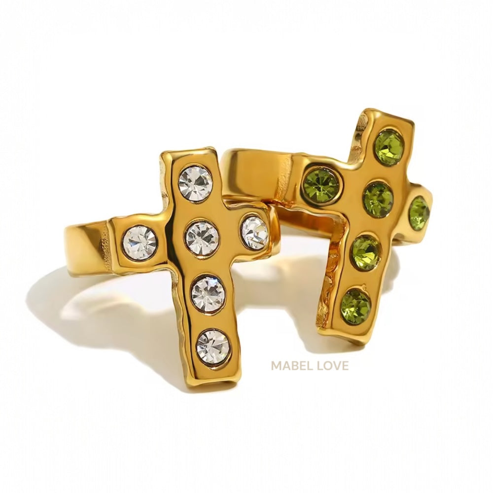Cross Zircon Rings
