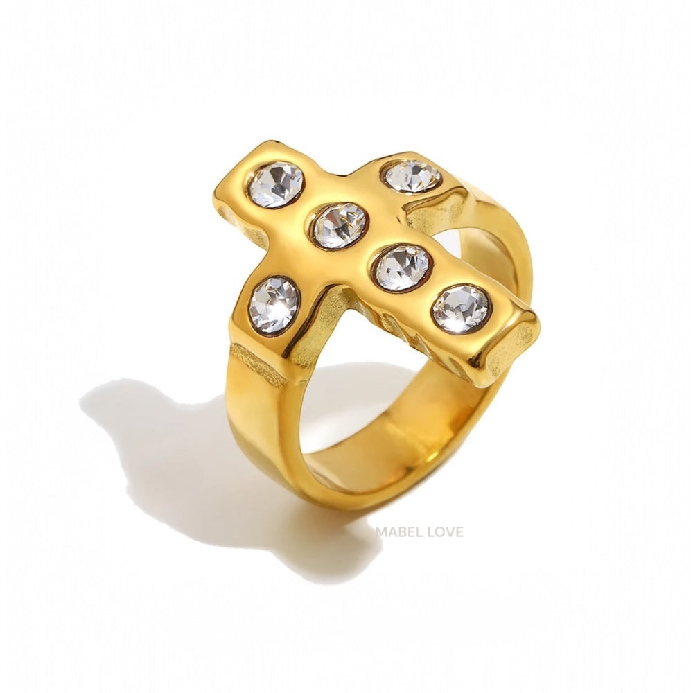 Cross Zircon Rings