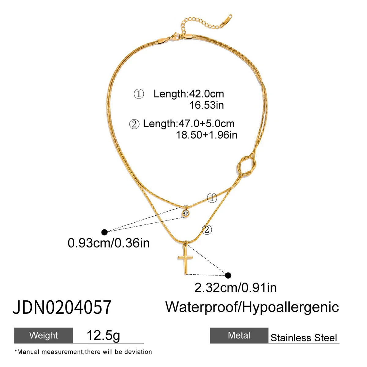 Double Pendant Necklace