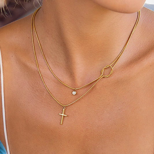 Double Pendant Necklace