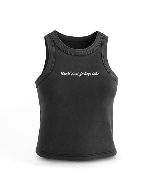 Camiseta sin mangas lavada con nieve