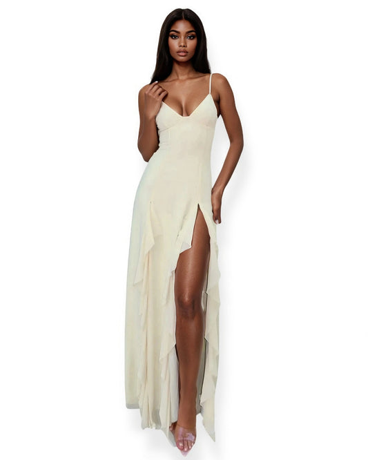 Elegant Backless Maxi Dress - Summer Chic