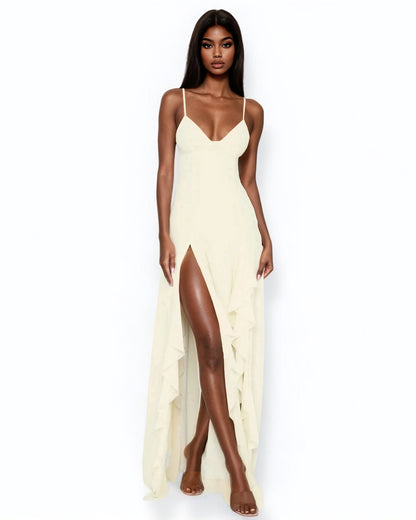 Elegant Backless Maxi Dress - Summer Chic