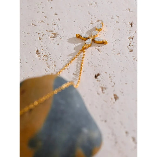 Elegant Cross Necklace - Classic Stainless Steel Piece