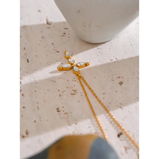 Elegant Cross Necklace - Classic Stainless Steel Piece