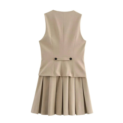 Elegant Striped V-Neck Dress - Versatile Chic