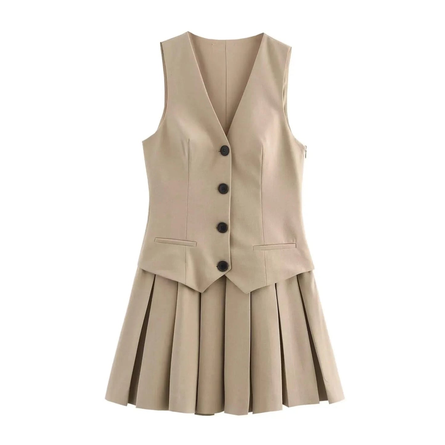 Elegant Striped V-Neck Dress - Versatile Chic