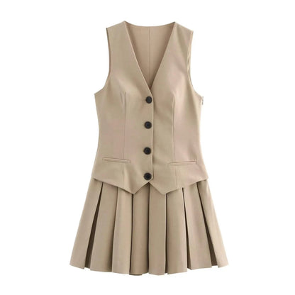 Elegant Striped V-Neck Dress - Versatile Chic