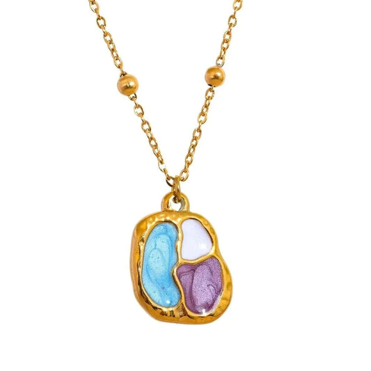 Enamel Pendant Necklace