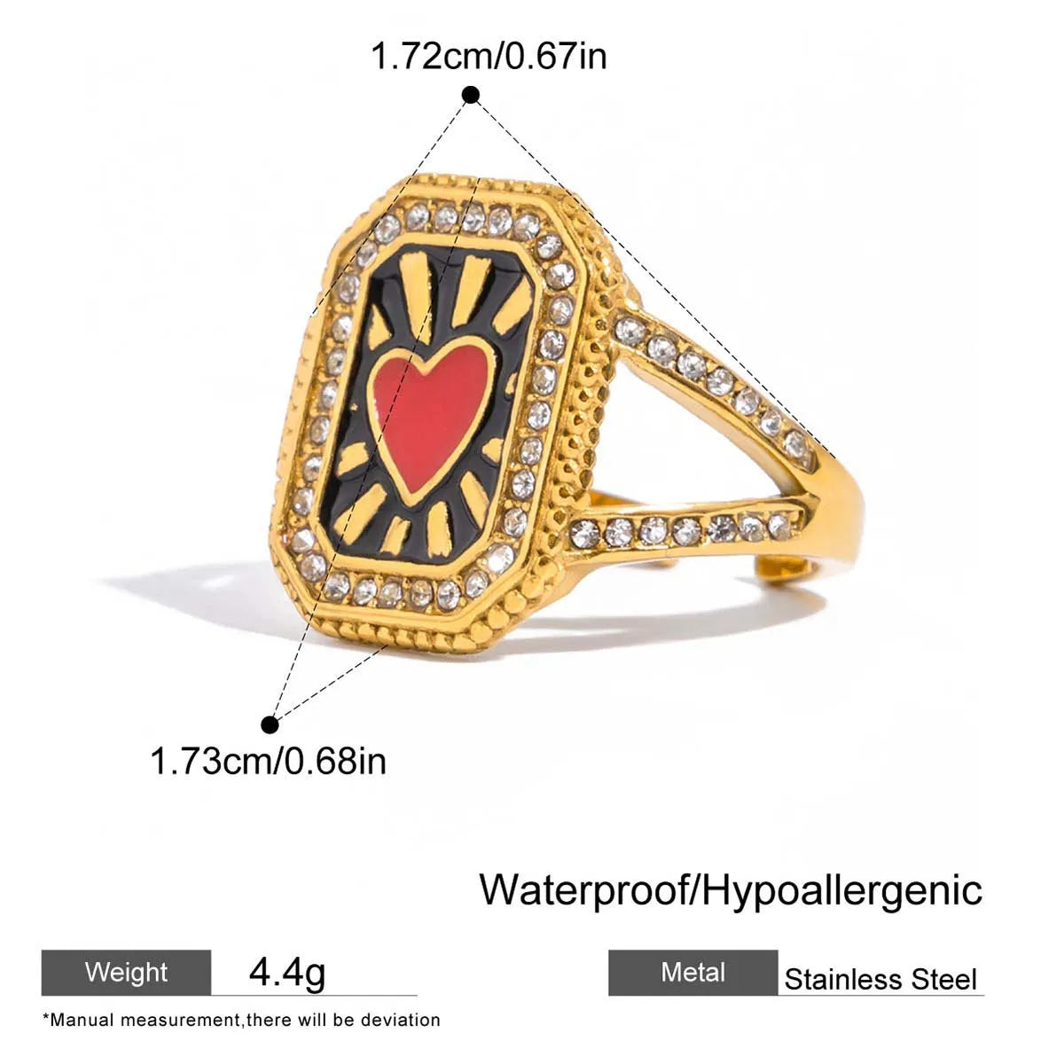 Engraved Tarot Rings - Vintage Zircon Jewelry