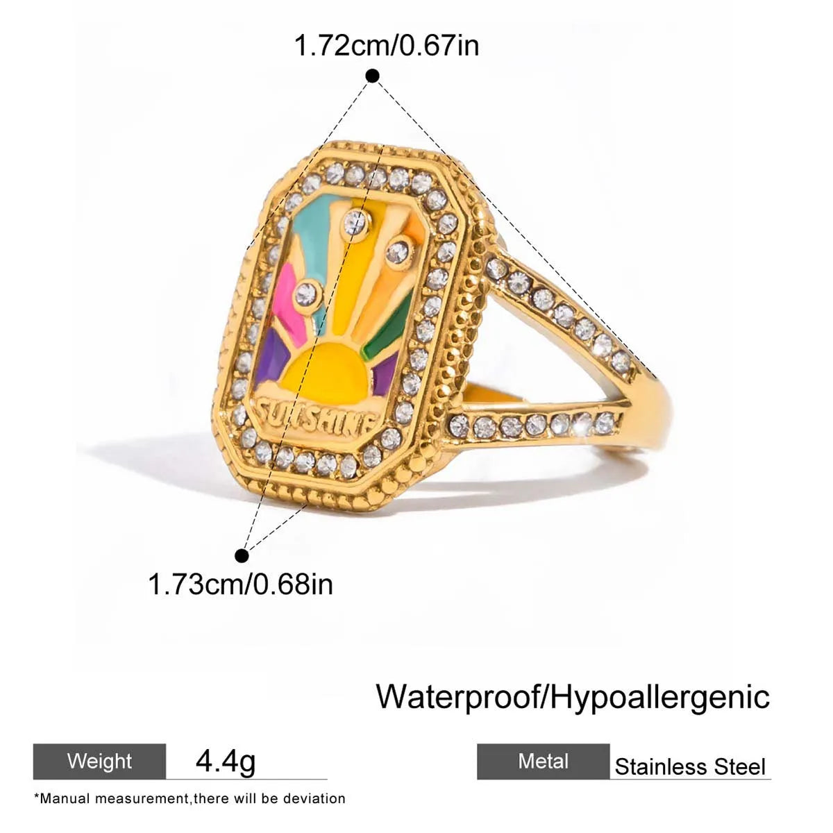 Engraved Tarot Rings - Vintage Zircon Jewelry