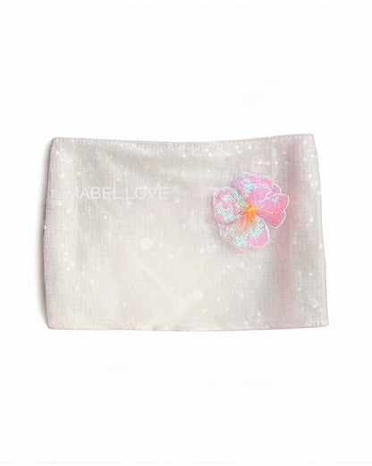 Flower Pop Mini Skirt Sequin Mini Skirt