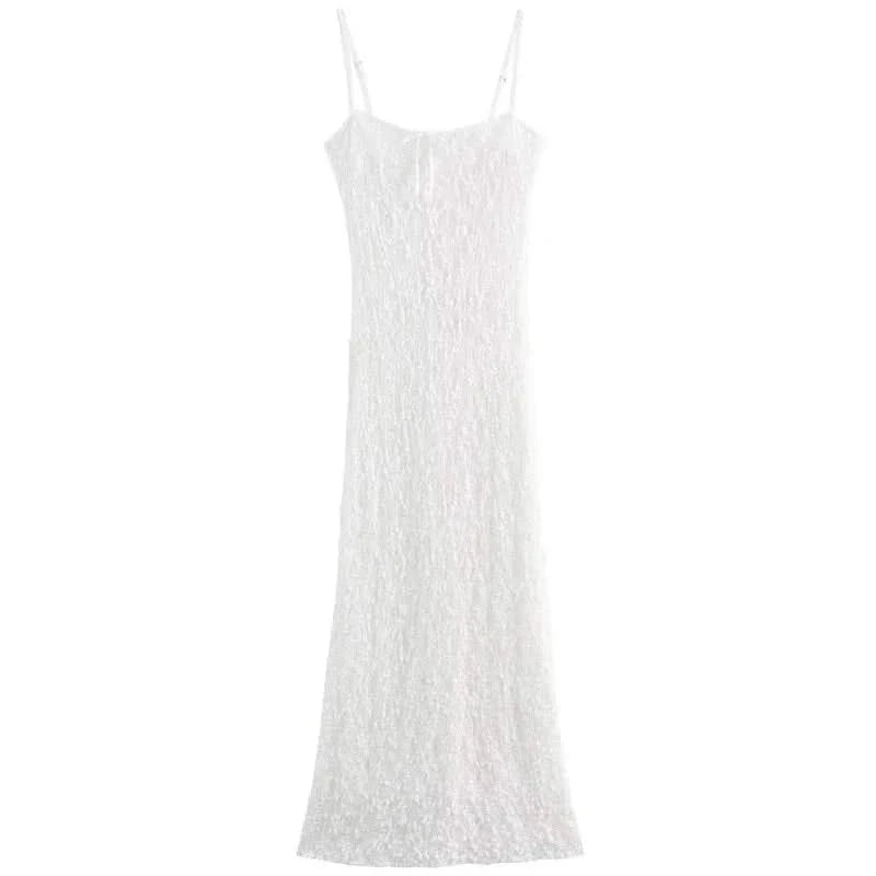 Front White Lace Slip Dress