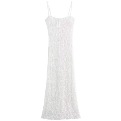 Front White Lace Slip Dress