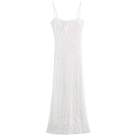 Front White Lace Slip Dress