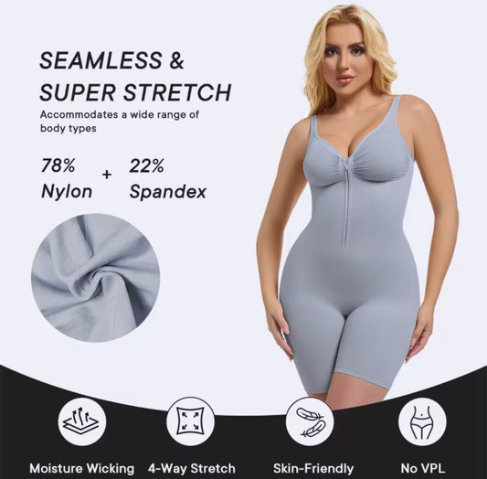 Zip Romper Sculpting Shapewear