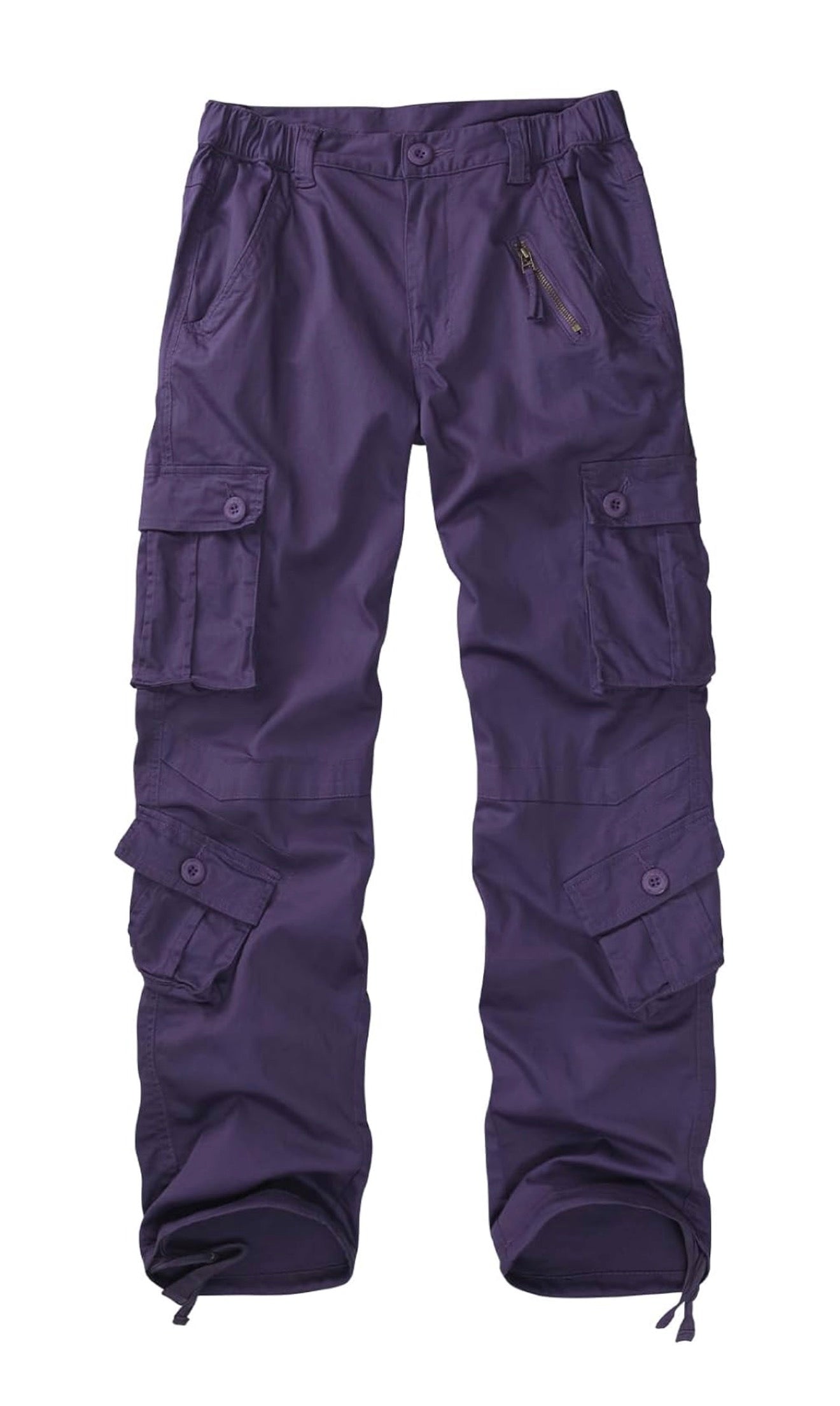 Purple Cargo Baggy Pants