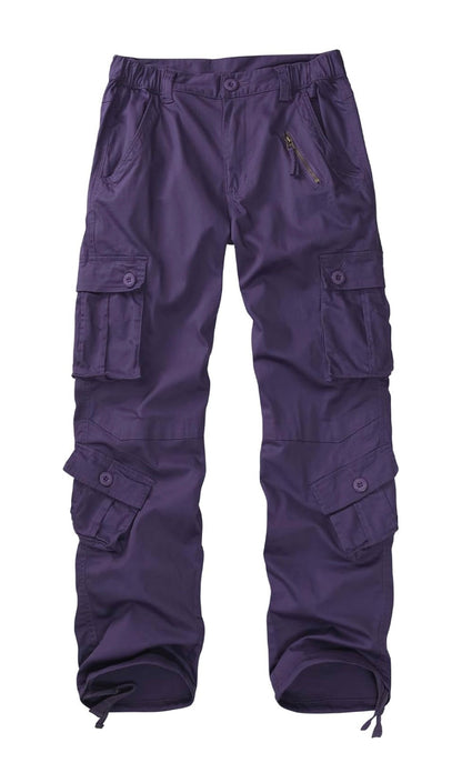 Purple Cargo Baggy Pants