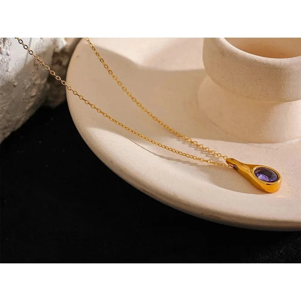 Full image of Water Drop Pendant Necklace