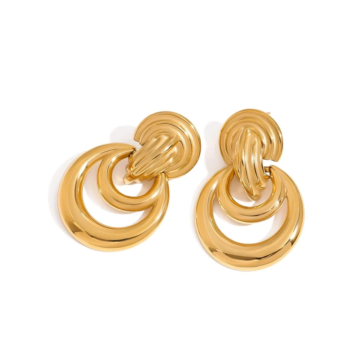 Geometric Gold Earrings – Stylish Daily Wear