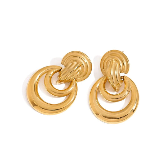 Geometric Gold Earrings – Stylish Daily Wear